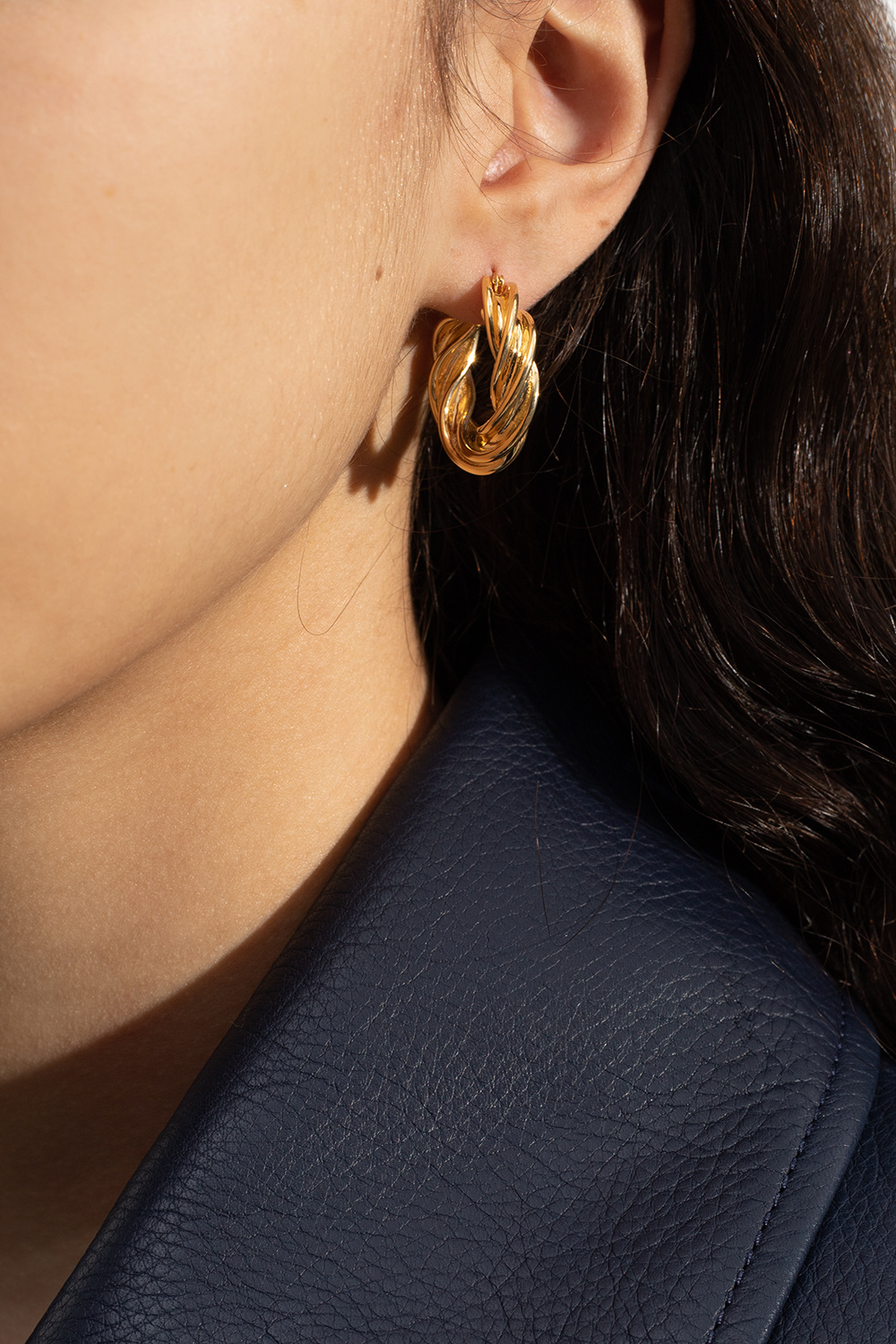 ピアス BOTTEGA VENETA BRAIDED HOOP EARRINGS (628948_V507C5801) Bottega Veneta® Women's Frills Large Earrings in Silver